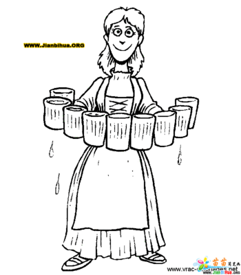 不同职业的人的简笔画