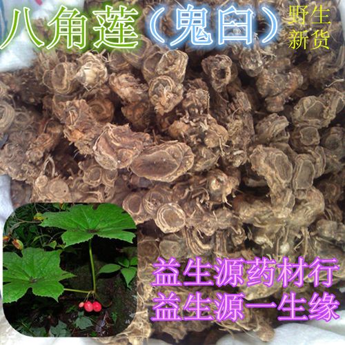 八角莲 野生中药材 鬼臼 金魁莲 独脚莲 独角莲 八角金盘 500克