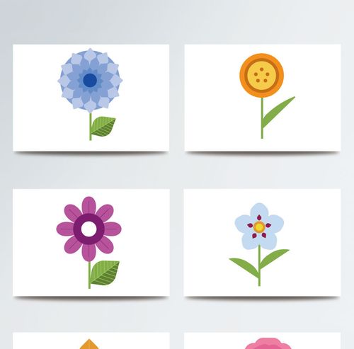 卡通可爱小花矢量装饰素材