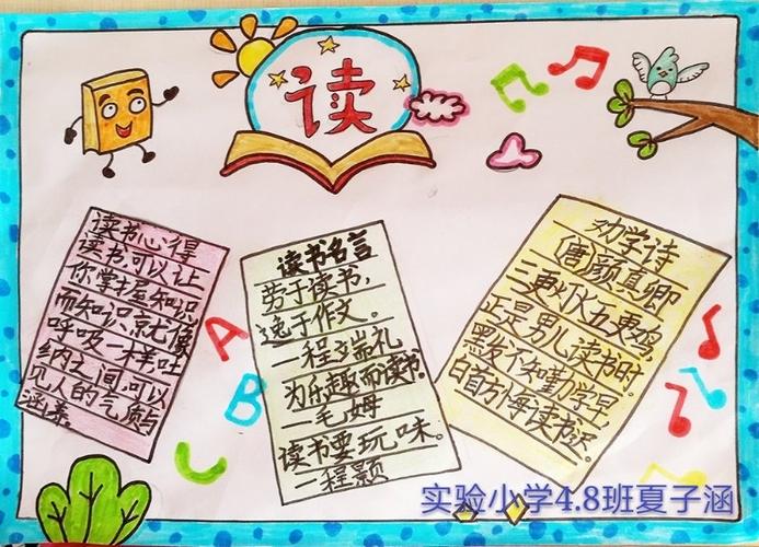 其它 【实验 阅读季】让阅读滋养心灵——自制读书小报 四年八班 写