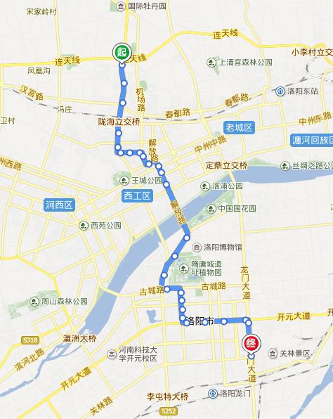 洛阳市三十七路公交车路线