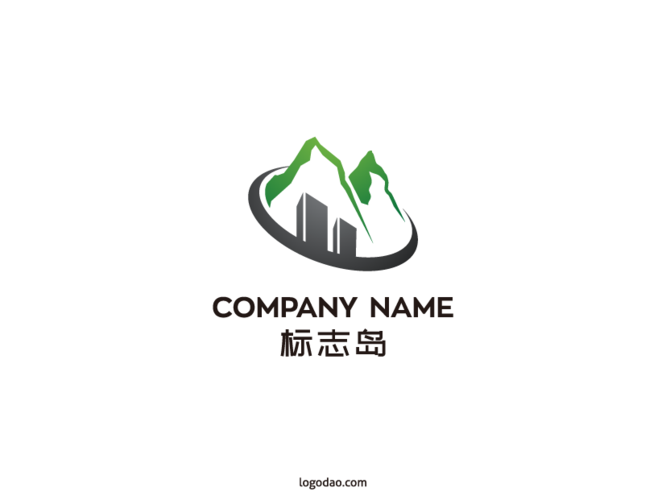 建筑城市高山教育机构品牌商业创意logo标志设计
