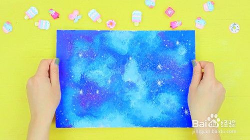 怎么用颜料画星空画