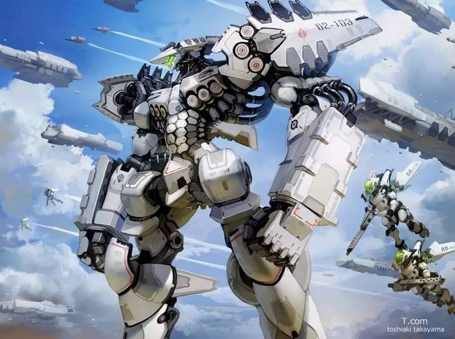 机甲与龙《日本插画师タカヤマトシアキ作品欣赏》-soulofart-大不六