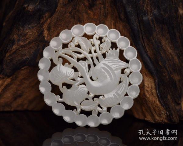 和田玉仙鹤献寿牌