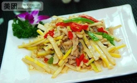 枸杞春笋炒肉丝