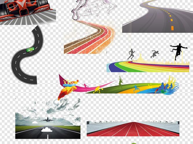 运动会跑道简笔画图片