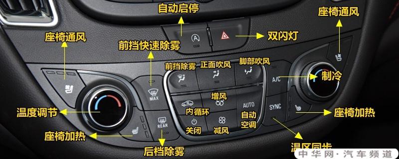 福特锐际空调按钮图解,锐际空调除雾和暖风开启方法_中华网汽车