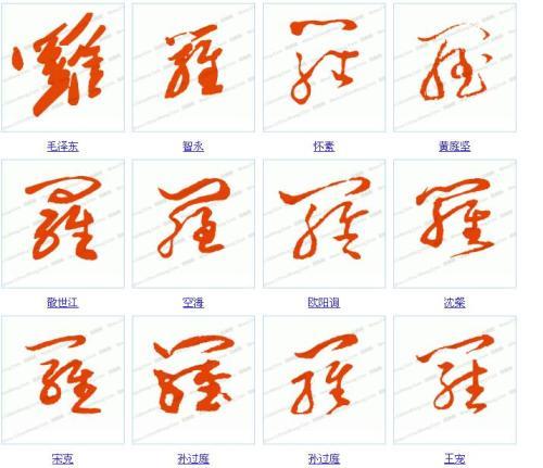 罗字草书怎么写