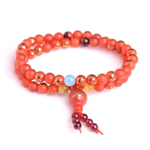 丑年开光百子金福五彩石手链新款小款吉祥物手串手链