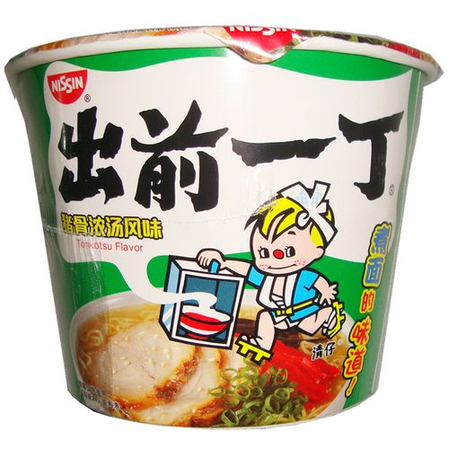 【天猫超市】日清泡面 出前一丁桶面猪骨浓汤风味速食方便面85g