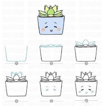 画一副盆栽简笔画 也可用于手抄报等手绘作业哦 手帐控们快马住了