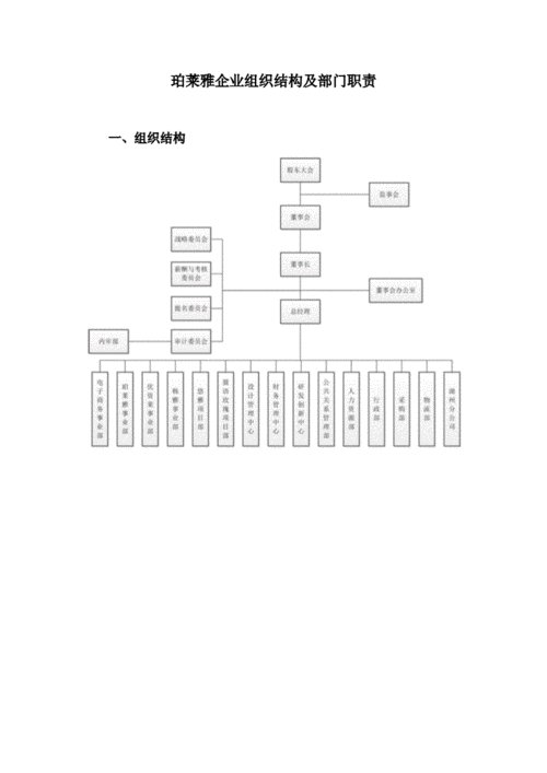珀莱雅企业组织结构及部门职责doc7页