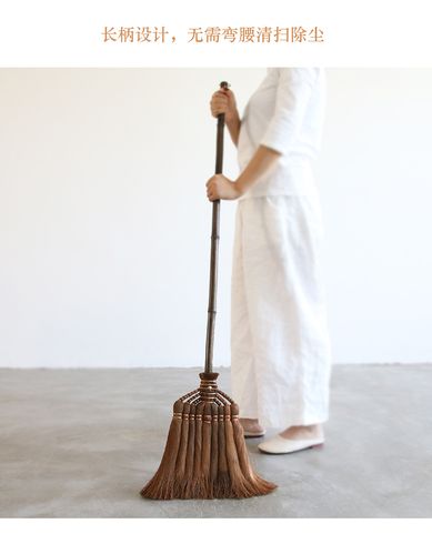 日式e扫把艺帚天然日式棕扫把单个扫帚扫地笤帚扫木地板扫帚长柄大