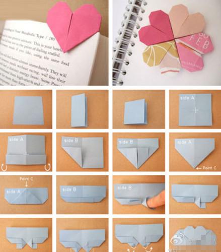 手工制作心形书签