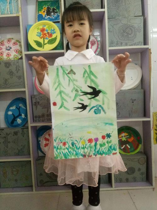 水粉画《春天来了》