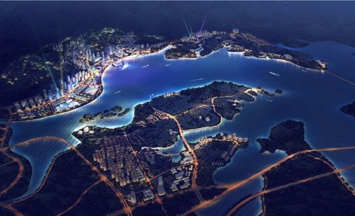 滨湖新城夜景灯光专项规划效果图