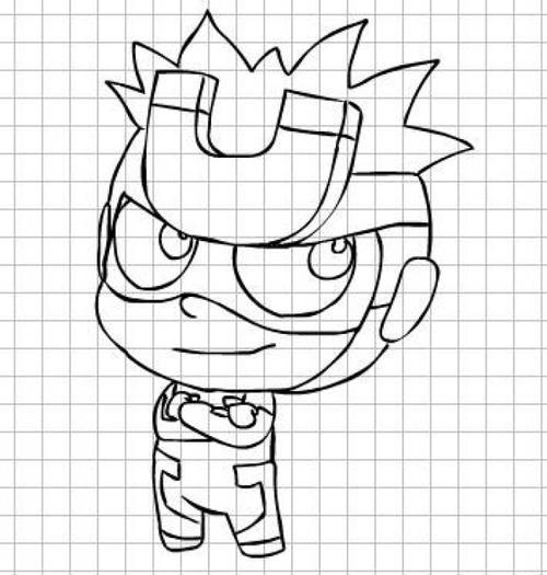 花心超人怎么画 开心宝贝花心超人简笔画画法 花心超人简笔画卡通画手