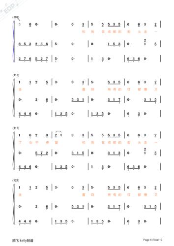 成都弹唱版双手简谱预览8