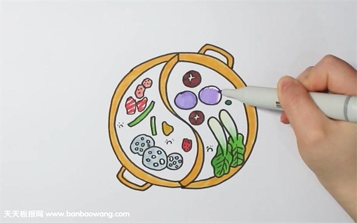 火锅简笔画
