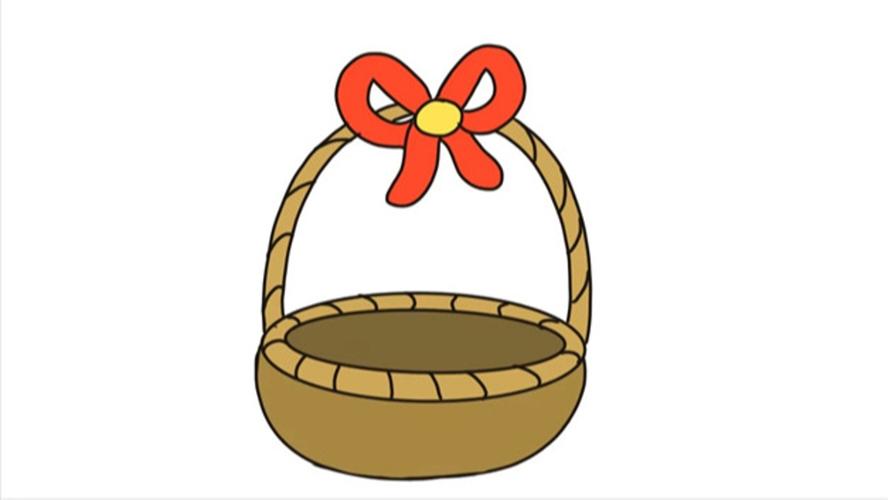 花篮的简单画法