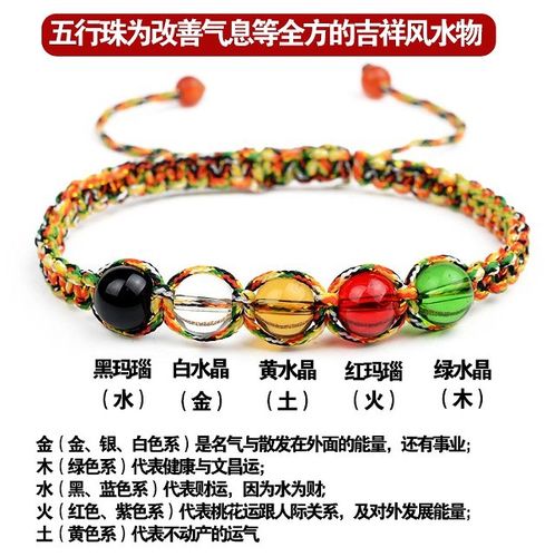 金木水火土手链的意义,有金木水火土图案珠子手链
