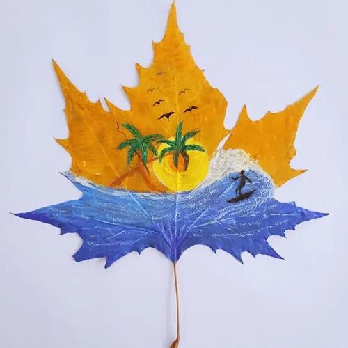 手工创意diy|一片片落叶感受自然的神奇