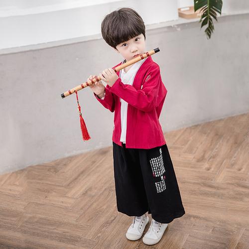 迪鲁奥diluao汉服童秋612岁男童汉服春秋套装复古宝宝唐装古风男儿童