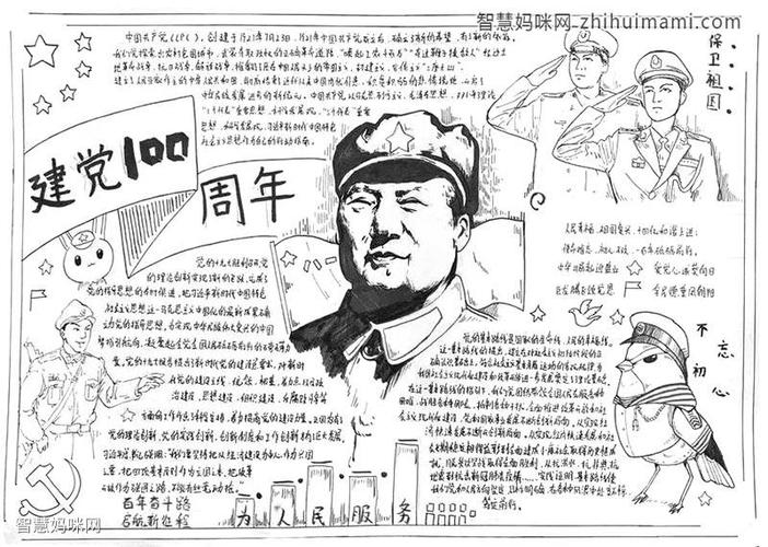 百年奋斗路起航新征程手抄报获奖作品