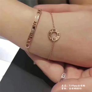 香港代购正品tiffany纯银手链蒂芙尼镶钻18k玫瑰金罗马数字手链