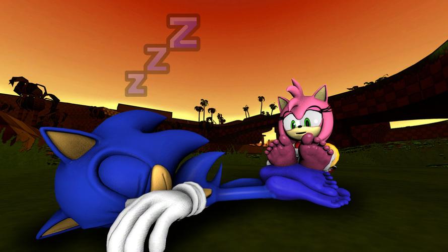 amy footplay sonic. by sfmff