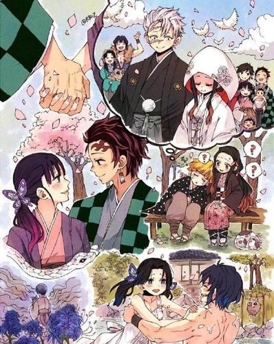 我们也是可以看到有很多很多的cp要素,在风柱的婚礼上,炭治郎甚至都