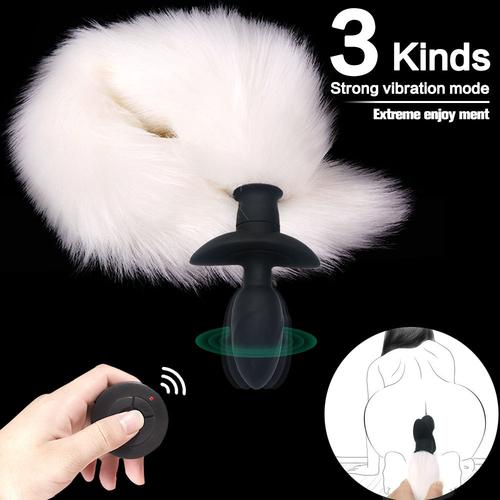 震动摇摆尾巴女后庭狐狸尾巴肛塞肛门sm情趣性用品cos道具亚马逊