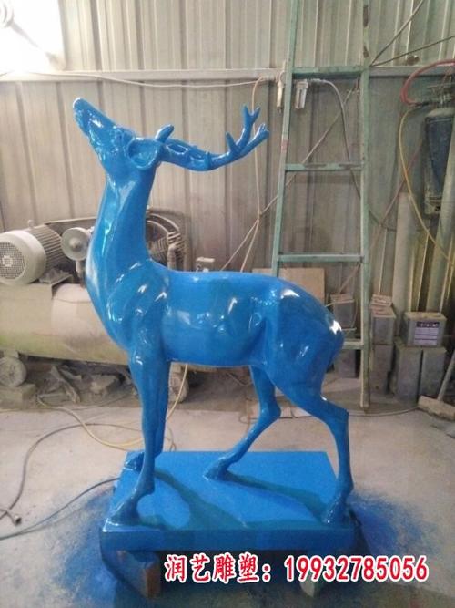 玻璃钢五只金色小鹿雕塑-牡丹江树脂小鹿雕塑订制