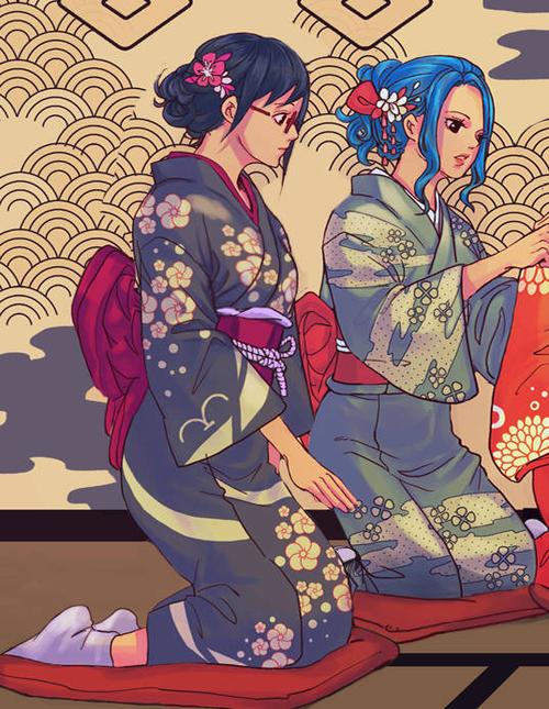 海贼王:海贼王和服美女,萝莉御姐大集结,总有一款适合你