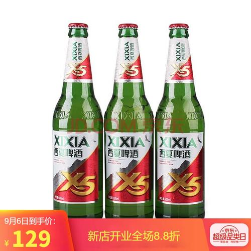 西夏x5 600ml*12瓶 宁夏西夏啤酒夺命x5玻璃瓶装精酿啤酒夺命啤酒小麦