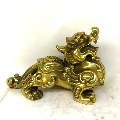 开光纯铜貔貅精工鎏金飞翅皮休招财皮休