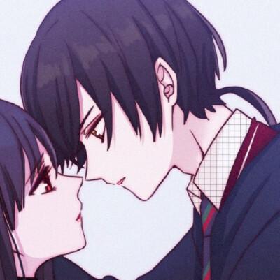 动漫情侣头像/黑夜有所思/自截/胡桃/兔萝