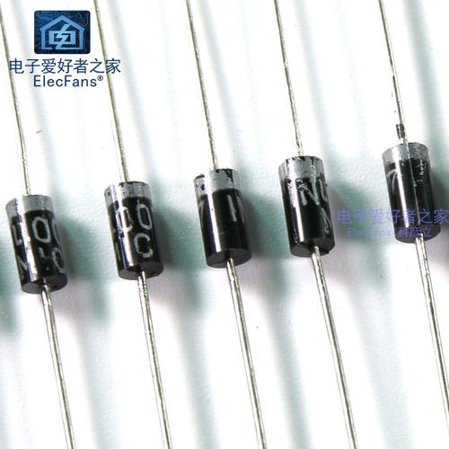 (50个)长脚 整流二极管1a/1200v in4007 1n4007 整流管 do-41封装