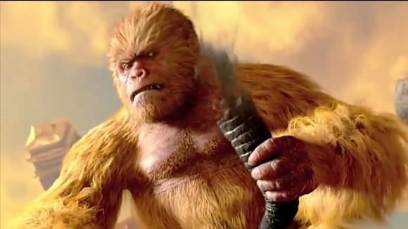 大闹天宫:孙悟空变成了大猩猩,掰断了牛魔王的一只牛角