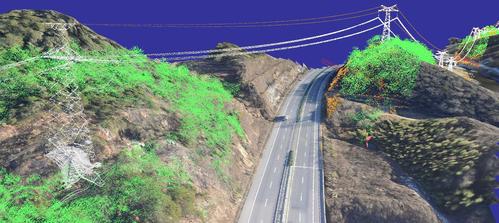 高精度激光点云与航空影像结合