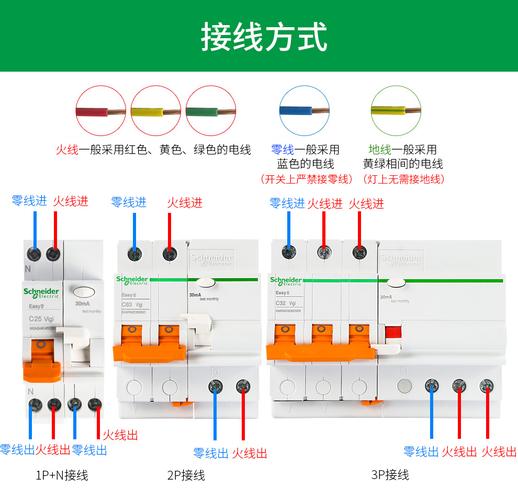 施耐德电气断路器漏电保护器4p空气开关380v4p25a