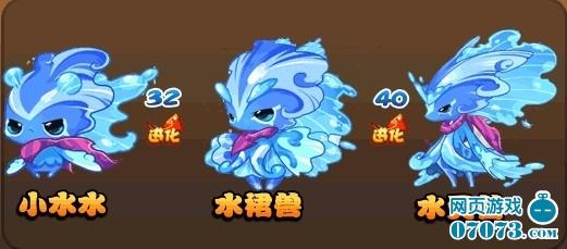 洛克王国小水水/水裙兽/水灵兽技能表/种族值