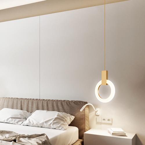 2020新款轻奢卧室床头小吊灯现代简约楼梯灯创意个性餐厅三头吊灯