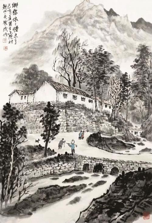 著名画家---冯聚成作品赏析|中国画|山水画|书法|艺术