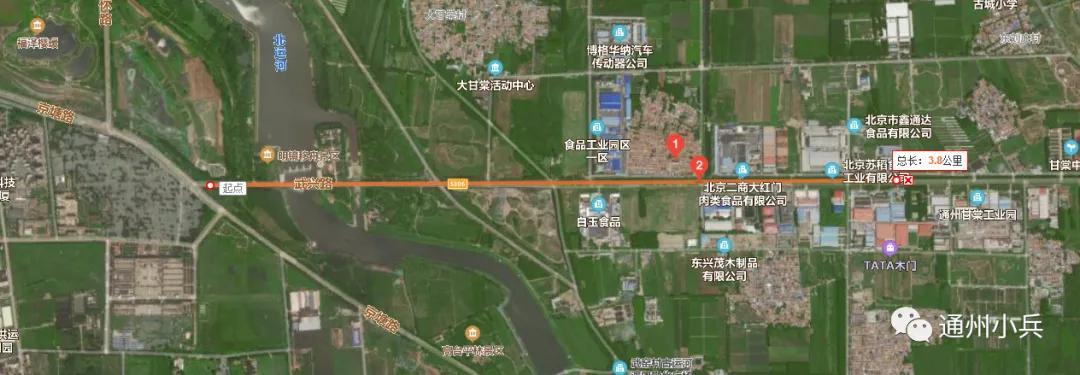 再来看看潞城区域,从示意图看,m101线将延武兴路向东延伸至潞城小甘棠