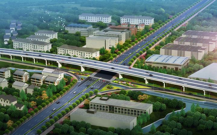 海城路椒新路菱形互通效果图.