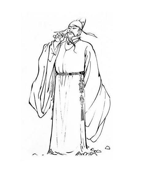 诗人的画像侧脸简笔画