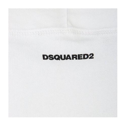 11可用券】dsquared2/d二次方 18年秋冬 男士 logo 兜帽 白色 男卫衣