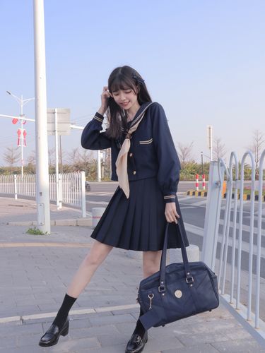 桥豆麻袋少女 【航海少女】原创jk制服 早春双子关东